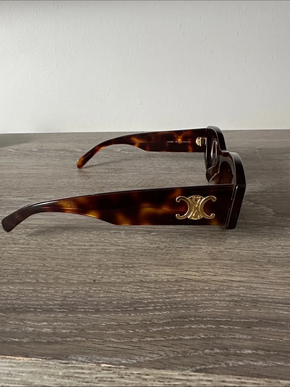 Celine Tortoiseshell Sunglasses with Gold Double-C Logo